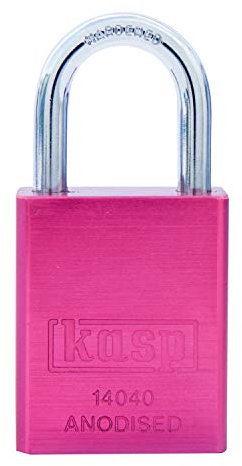 Kasp Vorhangschloss Aluminium, rot K14040REDD