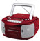 Soundmaster SCD6550RO CD/Radio Boom Box mit Kassette/MP3-CD/USB/Aux-IN rot