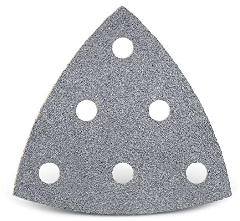 MENZER Platinum Klett-Schleifblätter, 93 mm, 6-Loch, f. Deltaschleifer, Halbedelkorund (50 Stk.) K320