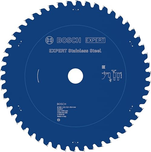 Bosch 1x EXPERT Inox Circ Saw Blade | for Stainless steel, Ø 255 mm, Professional Accessory Mitre Corded Dry Cutter