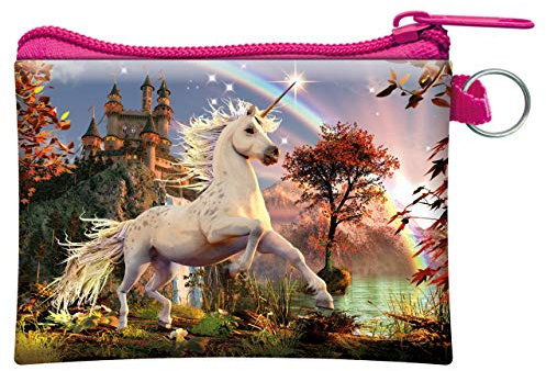 Porte-Monnaie 3D LiveLife - Licorne Étoile du Soir de Deluxebase. Porte-Monnaie et Carte Lenticulaire 3D Fantaisie Fermeture éclair sécurisée Illustrations Licence Artiste renommé David Penfound