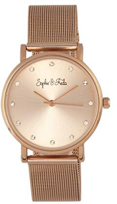 Sophie and Freda Savannah Women's Quartz Rose Gold Metal Alloy Bracelet Watch SAFSF4202