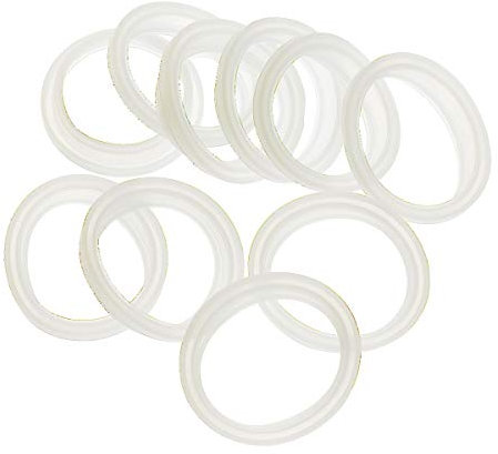 TiaoBug 10Pcs Leak Proof Silicone Sealing O-Rings Gaskets for 4.5/5.2cm Thermos Bottle Thermo Mug Stopper Thermal Cup Lid Bullet Flask Covers White 1.5 inches