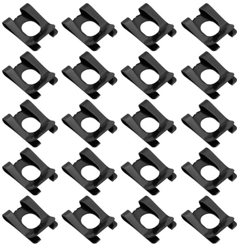 The Lord of the Tools 20 Pezzi Fermaglio Elastico SL Clip M6 Molla Di Arresto Per Albero Bullone DK Anello Sicurezza Anti-allentamento Scheda Per Auto Giocattoli Mobili 6x14mm Nero