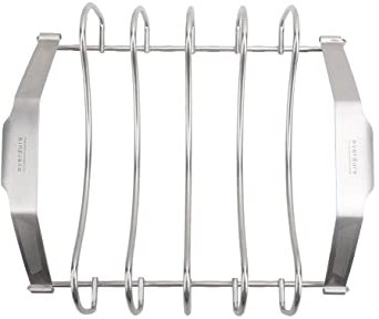 Everdure by Heston blumenthal Universalhalterung für Spare Ribs I Gourmet Halterung für Spieße & Steak I Rippchen-Griller 32,0 x 30,3 x 10,4 cm I Edelstahl Grill-Aufsatz mit Drahtstärke 6 mm