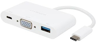 Vivanco L-Adapter 3 in 1 VGA/USB A/USB C - USB Typ C 0,10