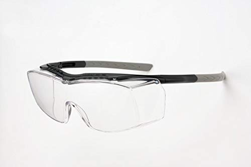 Tector Überbrille Wire Schutzbrille, Schutzbrille, Klassisch, Dark, Klar, Kratzfest, Rutschfest, Flexible Anpassung