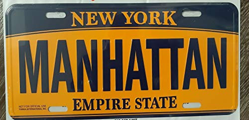 EpochSign Placa de matrícula de Manhattan New York de 15,2 x 30,5 cm