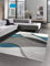 CARPETIA Teppich modern Teppich Wohnzimmer Wellen blau türkis grau Größe 60x110 cm