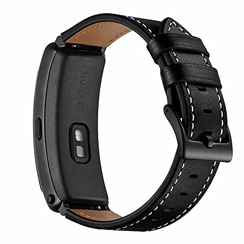 AISPORTS Cinturino per Orologio a Sgancio Rapido da 16mm Compatibile con Huawei Talkband B3/B6 Cinturino Pelle, Cinturino in Morbida Pelle Traspirante Cinturino di Ricambio per Fossil Q Complice/Neel