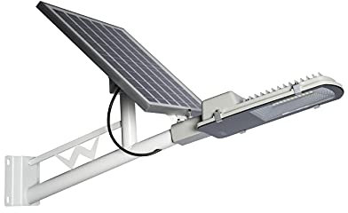 ELEDCO Farola Solar 60W, Foco LED Exterior, Panel Solar Orientable, Control Remoto, Sensor de Movimiento (60 Vatios, Luz Neutra 4000K)