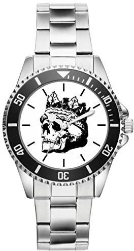 KIESENBERG Herrenuhr Totenkopf Skull Fan Armbanduhr Geschenk Analog Quartz Metallband Uhr 21194