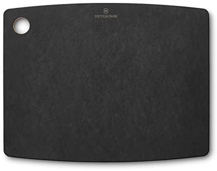 Victorinox Schneidebrett, Gourmet Serie, Cutting Board M 36.8 x, 28.6 x, 0.9, Saftrille, Klingenschonend, Spülmaschinengeeignet, Schwarz