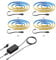 ledscom.de COB-LED Streifen JOR, 100.0cm, flach, weiß, 42,72W, je 1079lm, 4er Set, inkl. Netzteil