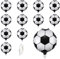 AIEX 12stk 45,7cm Fußball Luftballon, Fussball Luftballon Deko mit 10m Weißer Schnur Fußball Party Zubehör für Fußball-Thema Kindergeburtstag Party Dekorationen