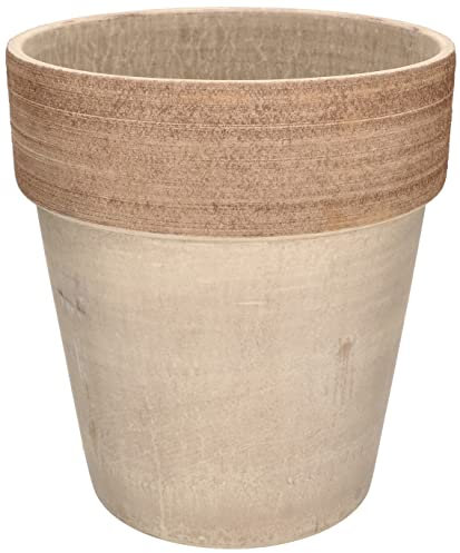 KOTARBAU® Maceta de Terracota con Borde Acanalado, 28 cm para Interiores y Exteriores, Tiesto para Plantas, Arcilla, Barro, Maceta para balcón o jardín, Cerámica sin esmaltar, Resistente a heladas