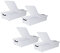 Dynamic24 4er Set Unterbett Kommode mit Rollen 36L 80cm Deckel Spielzeug Box Aufbewahrung Kiste Aufbewahrungsbox Flach Set Unterbettkommoden Unterbettkommode Transparent Bettkasten Clip-Verschlüsse