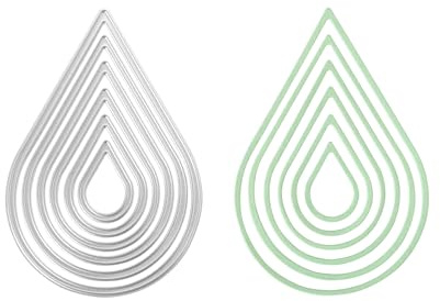 Stanzenshop Stanzschablone Sechs Tropfen, Wasser, Muster, Regen, Stanzformen, Schablonen, Scrapbooking, Kartenherstellung, DIY, Prägeschablonen, Papierkarten, Cutting Dies