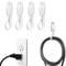 Confezione da 4 clip autoadesive in silicone per prolunghe, organizer per cavi, caricabatterie, gestione per organizzare scrivania, elettrodomestici, TV, telefono, cavo per auto, portacavo (4 bianco)