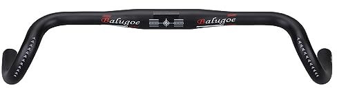 FukkeR Bullhorn Form Fahrrad Lenker Für MTB BMX DH XC AM FR Rennrad Drop Bar 31.8mm Kohlefaser Radfahren Lenkerstange 400mm 420mm 440mm R: 79mm T: 127mm (Color : Black, Size : 420mm)