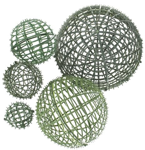 HOMSFOU 5st Kugeln in Kreisform Kranzform Formschnitt Kugel Formschnitt Ball Topiary Sphäre Rahmen Stützkäfig Für Pflanzenkugeln Kugelblumenhalter Buchsbaum Plastik Runden Bodenplatte 3D