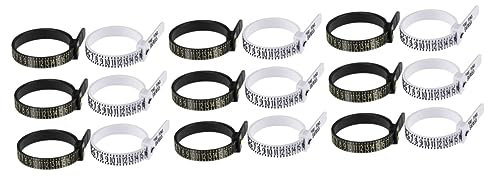 NUOBESTY 18 Pcs outil de mesure pour bagues homme costume calculateur de taille de bague taille de bague moyenne pour homme femme jauge annulaire calibreur de bague Instrument de mesure