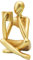 Goldene Lesende Frauenstatue, Denker-Skulptur, Abstrakte Kunstfigur, Moderne Ästhetische Deko für Zuhause, Wohnzimmer, Schlafzimmer, Büro, Regal, Tisch oder Schreibtisch