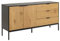 Sideboard Dover 160cm, 2 Türen und 3 Schubladen - schwarz/Wildeiche