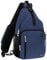MOSISO Sling Rucksack Tasche, Mehrzweck Umhängetasche Reise Wander Tagesrucksack Brusttasche mit Quadratischer Fronttasche & USB Ladeanschluss, Marineblau