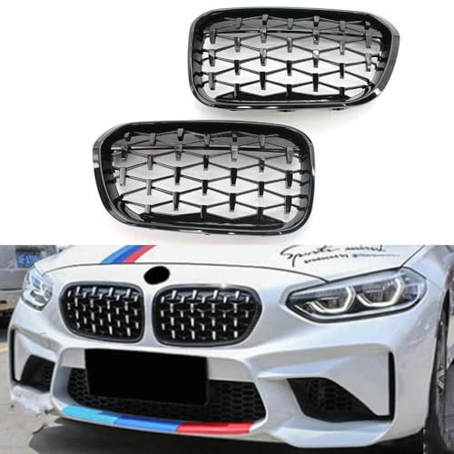 Creyteg F20 Auto Kühlergrill Passend für BM-W 1er F20 F21 2011 2012 2013 2014 Grill Glanz Schwarz Kühlergrill Vorne