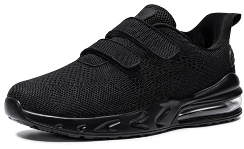 LARNMERN Herren Schuhe Laufschuhe Wasserdicht Kochschuhe rutschfeste Sportschuhe Turnschuhe Fashion Outdoor Casual Schuhe Fitness(Schwarz,45)