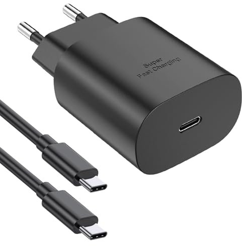 Caricatore USB C 25W Caricabatterie per Samsung Galaxy S24 Ultra/S24+/S24/S23 Ultra/S22/S21/S20/A15/A14/A55, Presa USB C Caricabatterie Samsung Caricatore Veloce Alimentatore Spina Fast Charger Type C
