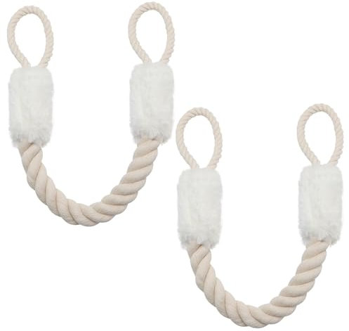 HENGBIRD Türschutz aus Baumwolle - 2 Stopper mit Zugband und Griffschutz