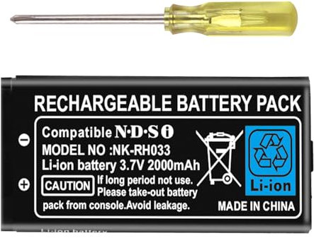 FLSTOR TWL-003 Akku für Nintendo DSi, 2000mAh wiederaufladbarer Lithium-Ionen-Akku für Nintendo DSi, NDSi Spielkonsole, (Nicht für Nintendo DSi XL, DS Lite, DSi LL)