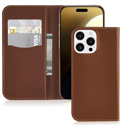 Coach Signature Leather Wallet Folio iPhone 16 Pro Max Case - Designer Phone Case - Hazelnut
