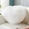 Herzkissen Doppelseitiger Flausch Superweiches Plüsch Dekokissen Love Zierkissen Herz Dekoratives Kissen für Wohnzimmer Sofa Kind Schlafzimmer Bett (Weiß,40x50 cm)