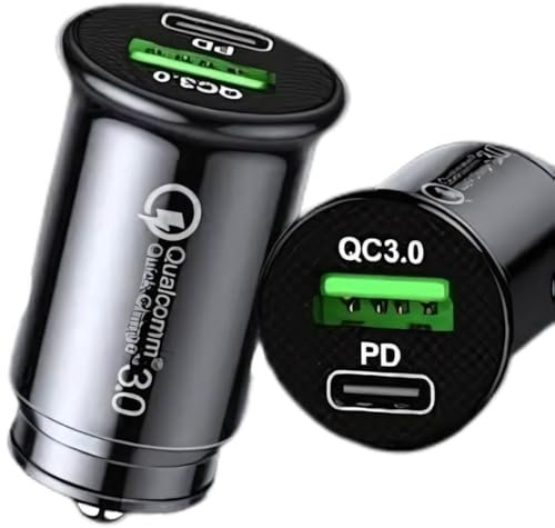 Cars Chargers Adaptor, USB C Dual Charger, Fast Charge Cigarette Lighter, Car Phone Chargers,12v Socket Fast USB Charger Adapter Compatible For All Smartphones, Tablets & Laptops