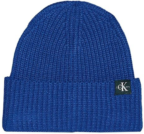 Calvin Klein Jeans cappello in maglia con logo blu S/M