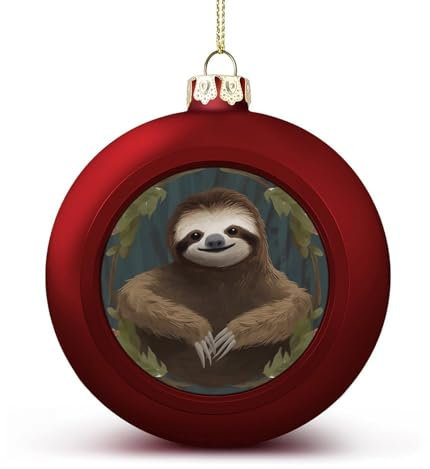 Weihnachtsbaumschmuck, Faultier-Weihnachtskugel-Dekorationsset, Weihnachtsbaumschmuck für Feiertagsdekoration