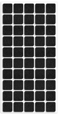 50 pezzi 20mm quadrato feltrino per sedie,nero feltrini per sedie,feltrini per mobili pesanti,feltrini adesivi