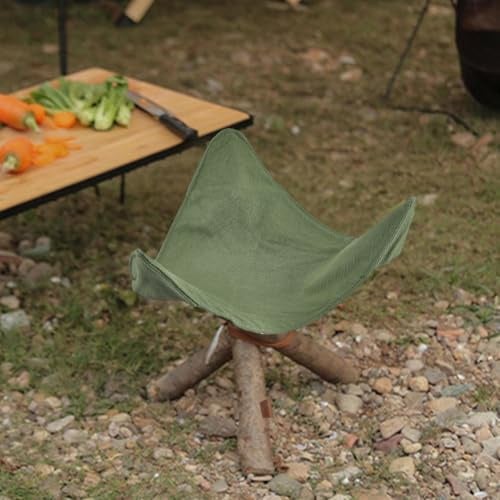 GORGECRAFT 2 Set di Coperture per Sgabelli Triangolari da Esterno Treppiede in Tela Portatili per Sedia da Campeggio Verde Oliva Pieghevoli Mini Pieghevoli per Campeggio Caccia Zaino in Spalla Viaggi