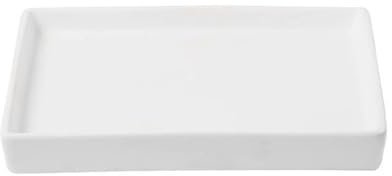 Sottovaso per piante Vaschetta raccogli gocce for vasi di fiori quadrati, grande sottovaso in ceramica for piante for giardinaggio in casa e ufficio Contenitore per vasi di fiori(Bianco,XXL)
