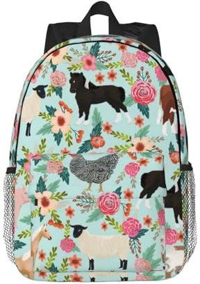 ZTPOWQA Farm Animal Print Comfort Backpack Travel College School Bag Laptop Compartment Outdoor Enthusiasts