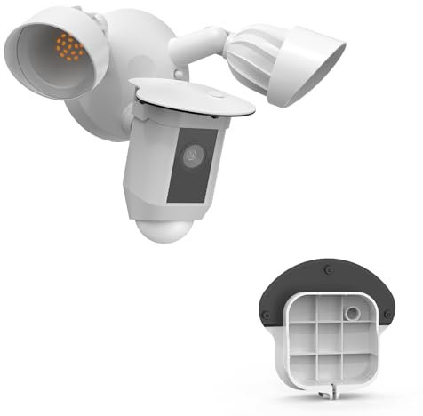 HOLACA Sun Rain Shade Kameraabdeckung Kompatibel mit Rin g Floodlight Cam Wired Pro, Weiß