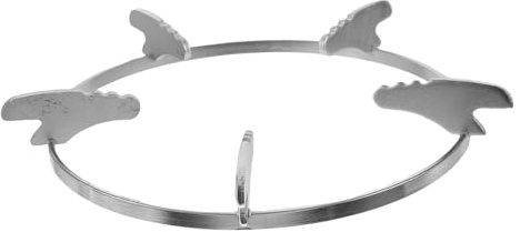 Lurrose Support à Wok Professionnel en Fer Robuste Antidérapant pour Cuisinière à Gaz, Anneau Porte-poêles et Casseroles, Accessoire la Cuisine, Usage Domestique et Restauration,