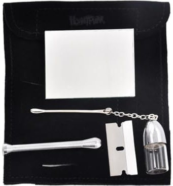 YAFULG 1 Ensemble Paille Pailles, Puissant Premium Reusable Metal Tubes, Idéal Pour Une Utilisation Nomade, Comme Accessoire Pour Les Boîtes De Nuit Ou Dans La Rue (Noir)