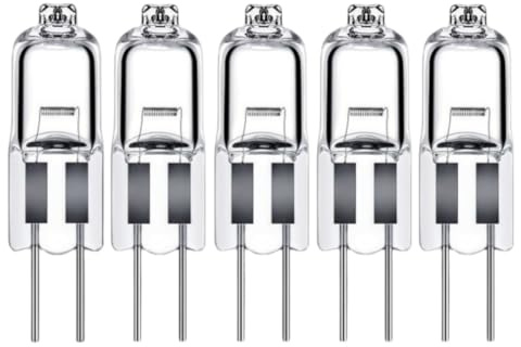 LISOCLU G4 Halogenlampen 6v 12v 24v 110v 220v 5w 10w 20w 28w 35w 40w 50w Warmweiß 3000k Dimmbare,g4 Halogenlampen Für Dunstabzugshauben Küchen Wohnzimmer Schlafzimmer(12V-35W/5PCS)