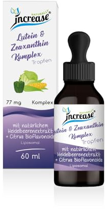 Liposomale Lutein & Zeaxanthin Komplex Tropfen hochdosiert - (23.100mg pro Packung) 77mg Lutein & Zeaxanthin Komplex pro Tagesdosis -MCT Öl -Hohe Bioverfügbarkeit