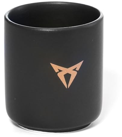 Seat 6H1069601AA Kaffeetasse Becher Tasse Kaffeebecher Trinkbecher, 280ml, schwarz, mit CUPRA Logo