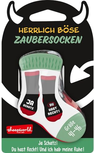 Sheepworld Zaubersocken Männer mit Motivdruck | Herrenocken mit Motivdruck, bunte Socken, Größe 41-46 | lustiges Geschenk, Männergeschenk